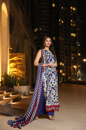 Alkaram Studio SS-20-24 Navy Blue Spring Summer Collection Online Shopping